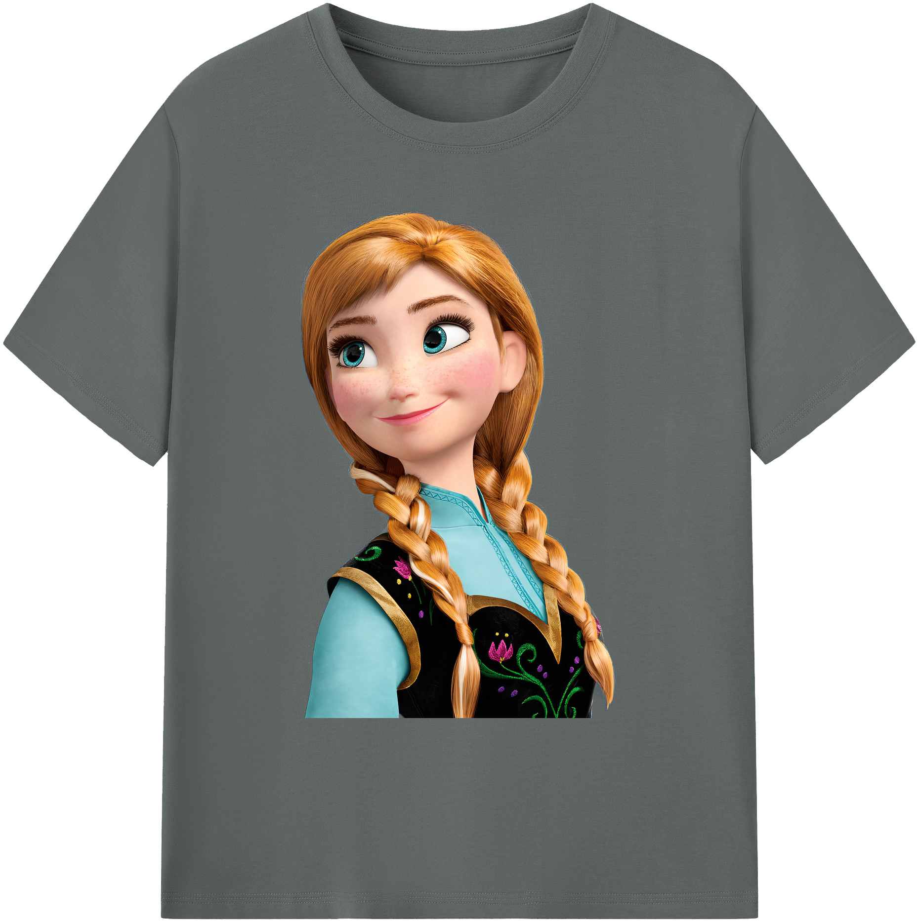 （画像用） アナと雪の女王 アンナ エルサ Frozen Anna Elsa 綿100％ メンズ半袖Tシャツ｜肌触りやわらか＆通気性